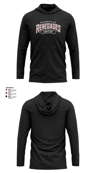 Long Sleeve hooded sunshirt, Naperville Renegades, Baseball, Teamtime, Team time, sublimation, custom sports apparel, team uniforms, spirit wear, spiritwear, sports uniforms, custom shirts, team store, custom team store, fundraiser sports, apparel fundraiser