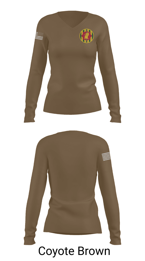 Womens Long Sleeve Vneck Shirt, 89th military police brigade, , Teamtime, Team time, sublimation, custom sports apparel, team uniforms, spirit wear, spiritwear, sports uniforms, custom shirts, team store, custom team store, fundraiser sports, apparel fundraiser