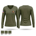 Security Battalion ( Provost Marshals Office) Women's Long Sleeve V-neck Shirt - 1