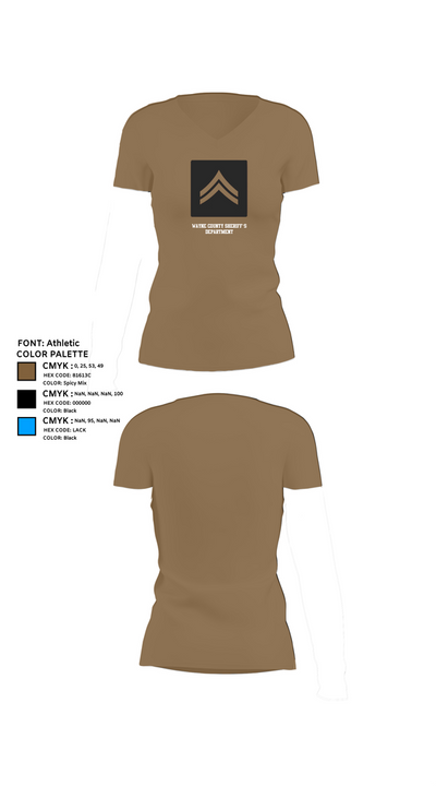 Wayne County Sheriff’s Department 8145507 Women's Short Sleeve V-neck Shirt - 4
