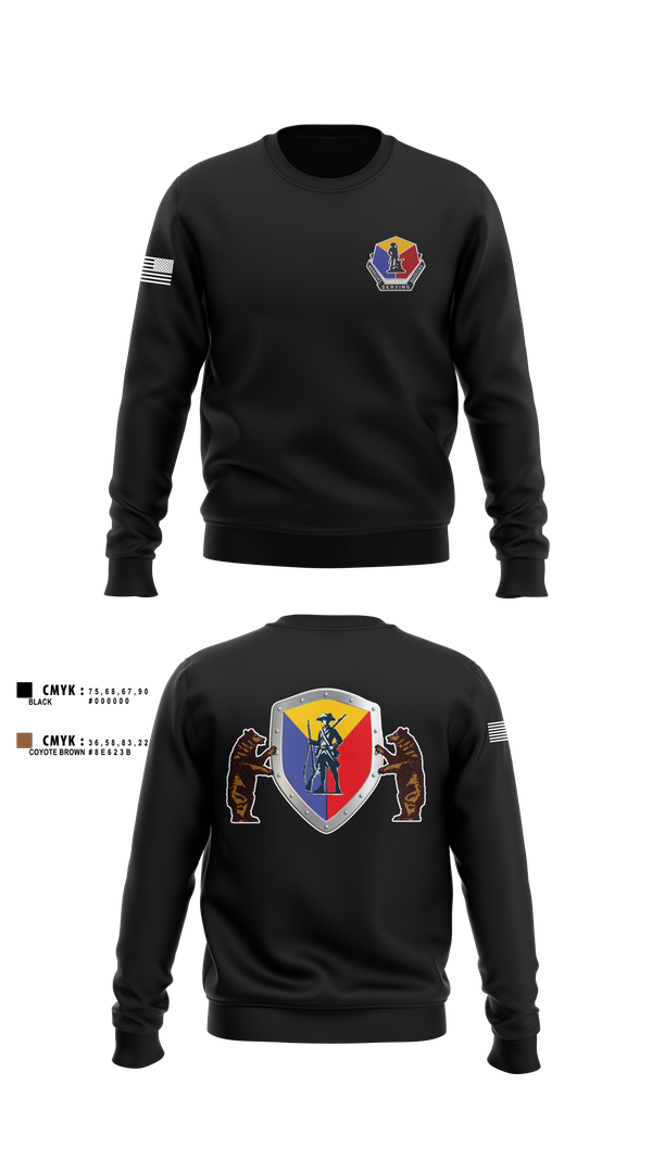Crew Neck Sweatshirt, Camp Crowder HHC, , Teamtime, Team time, sublimation, custom sports apparel, team uniforms, spirit wear, spiritwear, sports uniforms, custom shirts, team store, custom team store, fundraiser sports, apparel fundraiser