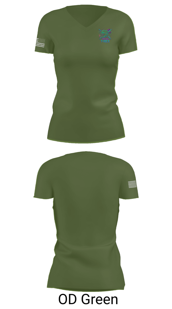 Womens Short Sleeve Vneck Shirt, 130 FAB, Army, Teamtime, Team time, sublimation, custom sports apparel, team uniforms, spirit wear, spiritwear, sports uniforms, custom shirts, team store, custom team store, fundraiser sports, apparel fundraiser