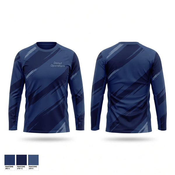 Long Sleeve Performance Shirt, Donut Operators, Baseball, Teamtime, Team time, sublimation, custom sports apparel, team uniforms, spirit wear, spiritwear, sports uniforms, custom shirts, team store, custom team store, fundraiser sports, apparel fundraiser