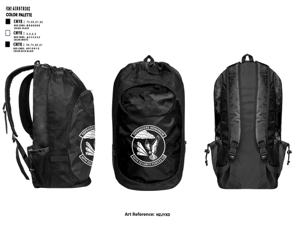 Gear Bag, 90th Security Forces Squadron, Air Force, Teamtime, Team time, sublimation, custom sports apparel, team uniforms, spirit wear, spiritwear, sports uniforms, custom shirts, team store, custom team store, fundraiser sports, apparel fundraiser