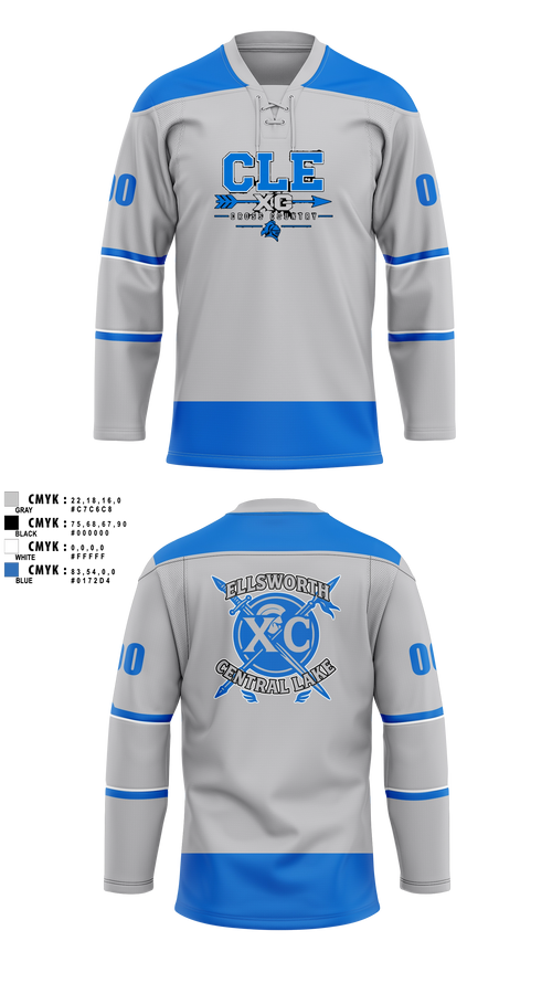 Hockey Jersey, CLE Knights, Cross Country, Teamtime, Team time, sublimation, custom sports apparel, team uniforms, spirit wear, spiritwear, sports uniforms, custom shirts, team store, custom team store, fundraiser sports, apparel fundraiser