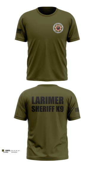Old School Cotton Feel Shirt, Larimer County Sheriff K9, Police, Teamtime, Team time, sublimation, custom sports apparel, team uniforms, spirit wear, spiritwear, sports uniforms, custom shirts, team store, custom team store, fundraiser sports, apparel fundraiser