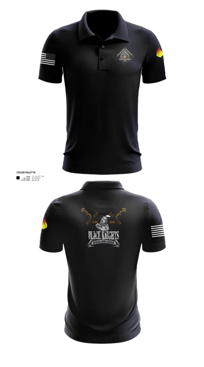 B Co 832nd OD BN 19793865 Short Sleeve Performance Polo - 25