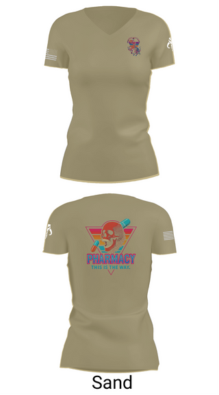 Womens Short Sleeve Vneck Shirt, , Army, Teamtime, Team time, sublimation, custom sports apparel, team uniforms, spirit wear, spiritwear, sports uniforms, custom shirts, team store, custom team store, fundraiser sports, apparel fundraiser
