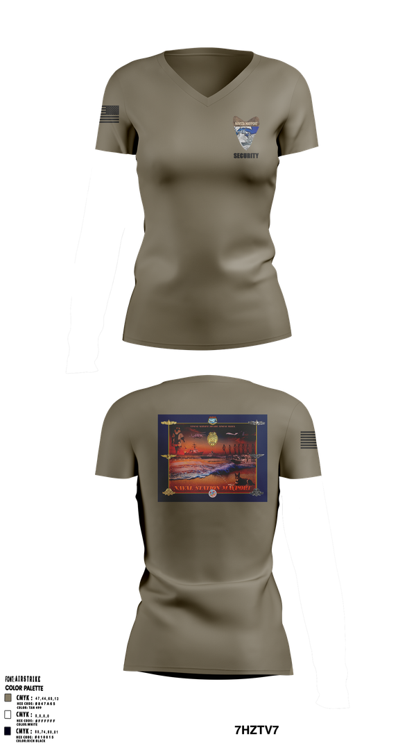 Womens Short Sleeve Vneck Shirt, NAVSTA MAYPORT SECURITY, , Teamtime, Team time, sublimation, custom sports apparel, team uniforms, spirit wear, spiritwear, sports uniforms, custom shirts, team store, custom team store, fundraiser sports, apparel fundraiser