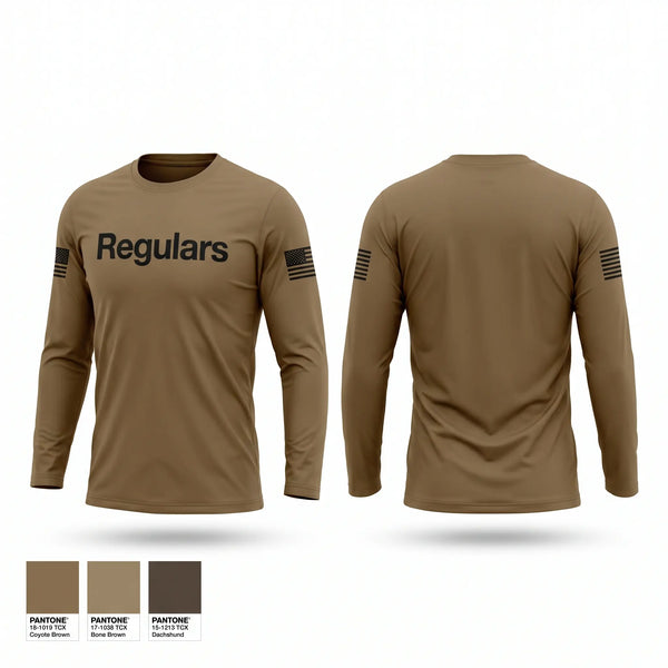 Long Sleeve Performance Shirt, Regulars, Army, Teamtime, Team time, sublimation, custom sports apparel, team uniforms, spirit wear, spiritwear, sports uniforms, custom shirts, team store, custom team store, fundraiser sports, apparel fundraiser