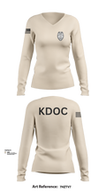 KDOC 70692063 Women's Long Sleeve V-neck Shirt - 102