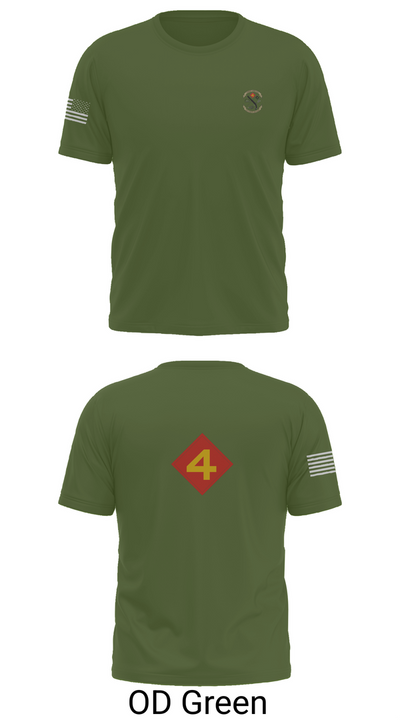 14th Marine regiment 4th Marine corps division 57481844 Old School Cotton Feel Shirt - 50
