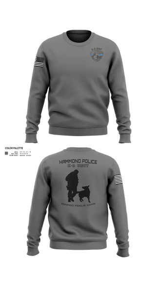 Crew Neck Sweatshirt, Hammond Police K9, Police, Teamtime, Team time, sublimation, custom sports apparel, team uniforms, spirit wear, spiritwear, sports uniforms, custom shirts, team store, custom team store, fundraiser sports, apparel fundraiser