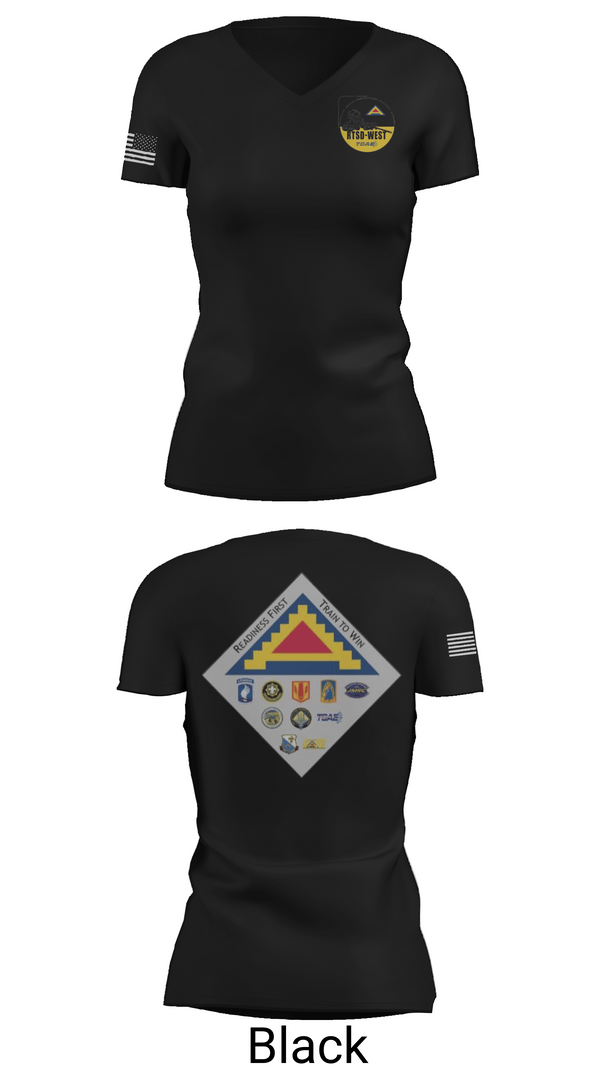 Womens Short Sleeve Vneck Shirt, 7TH ATC, Army, Teamtime, Team time, sublimation, custom sports apparel, team uniforms, spirit wear, spiritwear, sports uniforms, custom shirts, team store, custom team store, fundraiser sports, apparel fundraiser