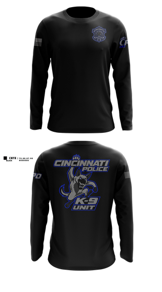 Long Sleeve Performance Shirt, Cincinnati PD Marine Patrol, Police, Teamtime, Team time, sublimation, custom sports apparel, team uniforms, spirit wear, spiritwear, sports uniforms, custom shirts, team store, custom team store, fundraiser sports, apparel fundraiser