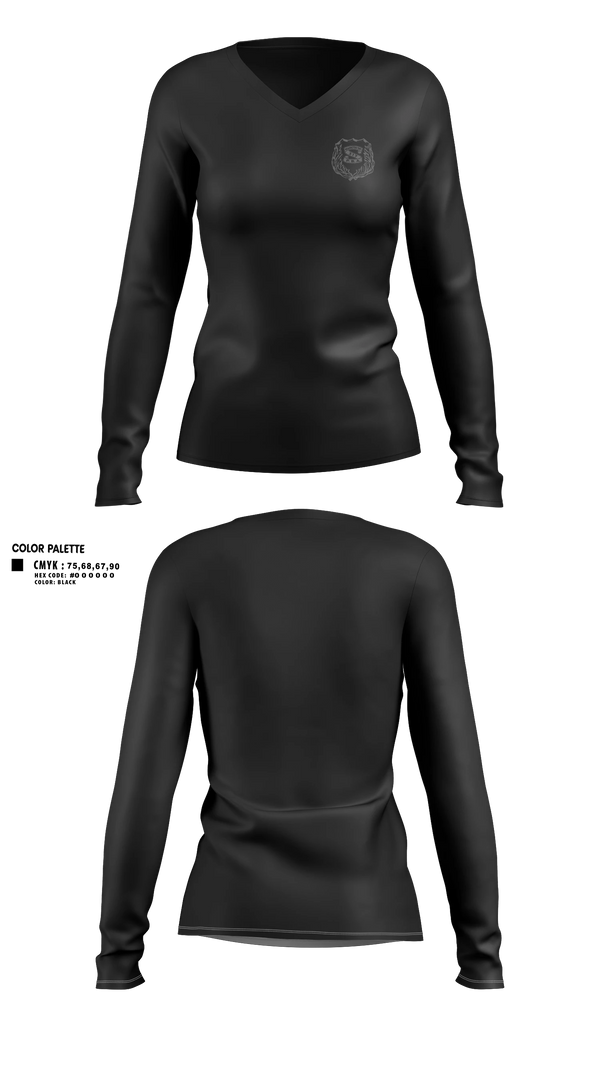 Womens Long Sleeve Vneck Shirt, PBA 317, Police, Teamtime, Team time, sublimation, custom sports apparel, team uniforms, spirit wear, spiritwear, sports uniforms, custom shirts, team store, custom team store, fundraiser sports, apparel fundraiser