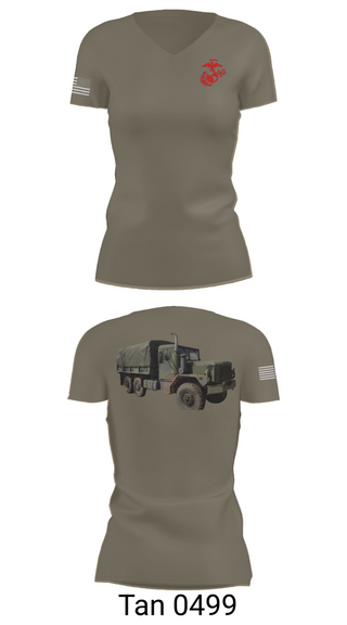 Womens Short Sleeve Vneck Shirt, H&S Battalion HQ CO Station Motor T, , Teamtime, Team time, sublimation, custom sports apparel, team uniforms, spirit wear, spiritwear, sports uniforms, custom shirts, team store, custom team store, fundraiser sports, apparel fundraiser