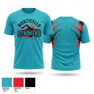 Short Sleeve Performance Shirt, Monticello Strokers Swim Team, Swimming, Teamtime, Team time, sublimation, custom sports apparel, team uniforms, spirit wear, spiritwear, sports uniforms, custom shirts, team store, custom team store, fundraiser sports, apparel fundraiser