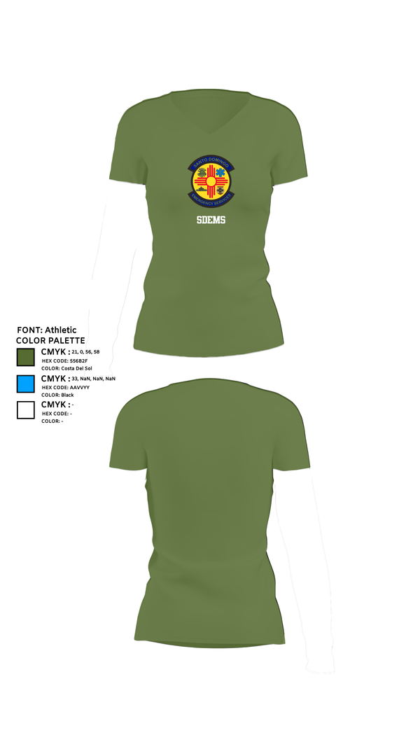 Womens Short Sleeve Vneck Shirt, SDEMS, , Teamtime, Team time, sublimation, custom sports apparel, team uniforms, spirit wear, spiritwear, sports uniforms, custom shirts, team store, custom team store, fundraiser sports, apparel fundraiser