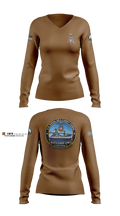 U.S. Naval Sea Cadet Corps Battleship Iowa Division Women's Long Sleeve V-neck Shirt - 100