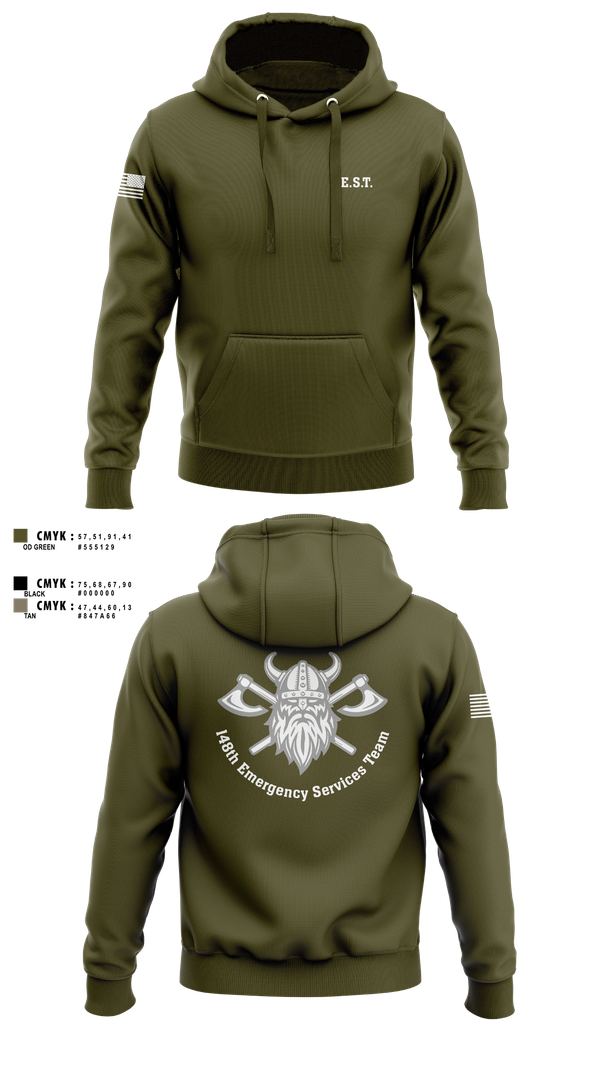 Hoodie, 148th E.S.T., Police, Teamtime, Team time, sublimation, custom sports apparel, team uniforms, spirit wear, spiritwear, sports uniforms, custom shirts, team store, custom team store, fundraiser sports, apparel fundraiser