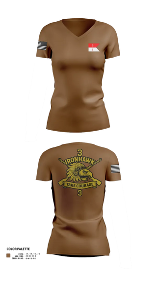 Womens Short Sleeve Vneck Shirt, Comanche Squad, Army, Teamtime, Team time, sublimation, custom sports apparel, team uniforms, spirit wear, spiritwear, sports uniforms, custom shirts, team store, custom team store, fundraiser sports, apparel fundraiser