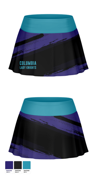 Skort, Columbia Lady Knights, Cheer, Teamtime, Team time, sublimation, custom sports apparel, team uniforms, spirit wear, spiritwear, sports uniforms, custom shirts, team store, custom team store, fundraiser sports, apparel fundraiser
