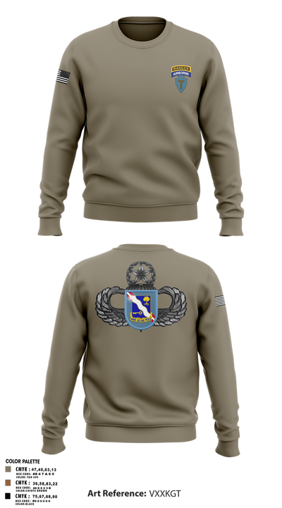1-143rd airborne infantry regiment 54529572 Crew Neck Sweatshirt - 101