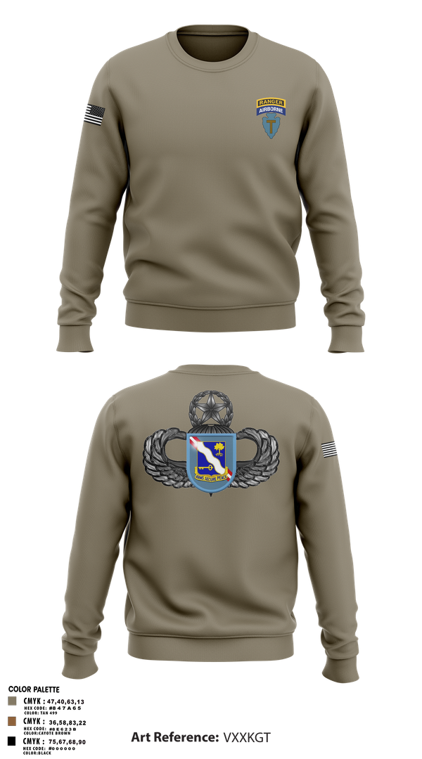 Crew Neck Sweatshirt, 1-143rd airborne infantry regiment, , Teamtime, Team time, sublimation, custom sports apparel, team uniforms, spirit wear, spiritwear, sports uniforms, custom shirts, team store, custom team store, fundraiser sports, apparel fundraiser