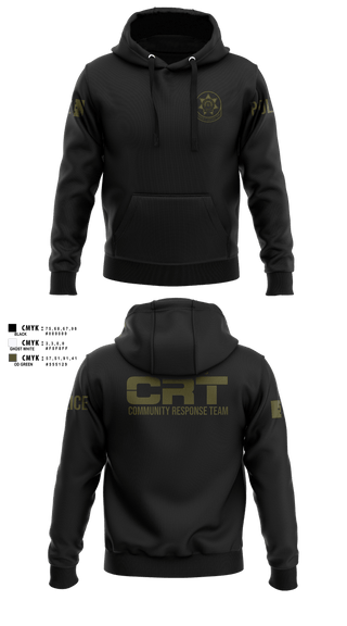 Hoodie, Chicago Heights Community Response Team, Police, Teamtime, Team time, sublimation, custom sports apparel, team uniforms, spirit wear, spiritwear, sports uniforms, custom shirts, team store, custom team store, fundraiser sports, apparel fundraiser