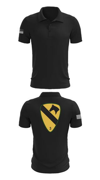 Short Sleeve Performance Polo, 1st cav Div 3abct, , Teamtime, Team time, sublimation, custom sports apparel, team uniforms, spirit wear, spiritwear, sports uniforms, custom shirts, team store, custom team store, fundraiser sports, apparel fundraiser