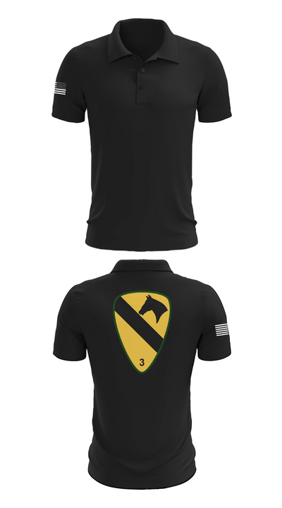 1st cav Div 3abct 85829502 Short Sleeve Performance Polo - 27
