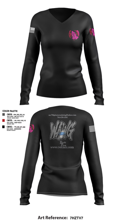 WeAllWeGot~Family First 22026589 Women's Long Sleeve V-neck Shirt - 31