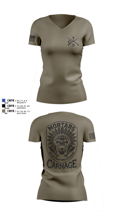 Carnage 79980273 Women's Short Sleeve V-neck Shirt - 9
