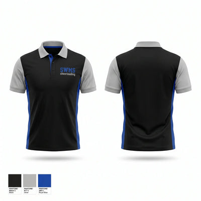 SWMS cheerleading 2238450 Short Sleeve Performance Polo - 1