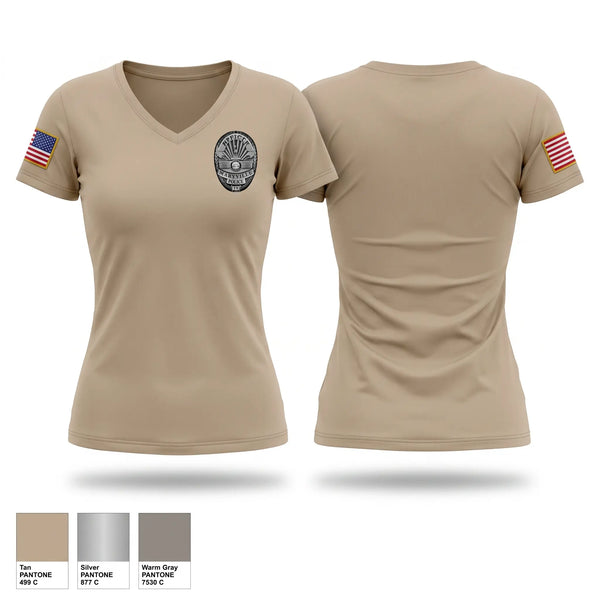 Womens Short Sleeve Vneck Shirt, Maryville Police Department K9 Unit, Police, Teamtime, Team time, sublimation, custom sports apparel, team uniforms, spirit wear, spiritwear, sports uniforms, custom shirts, team store, custom team store, fundraiser sports, apparel fundraiser
