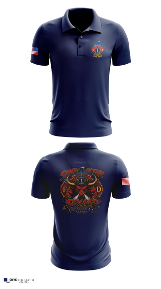 Short Sleeve Performance Polo, Rescue 1, Fire Department, Teamtime, Team time, sublimation, custom sports apparel, team uniforms, spirit wear, spiritwear, sports uniforms, custom shirts, team store, custom team store, fundraiser sports, apparel fundraiser