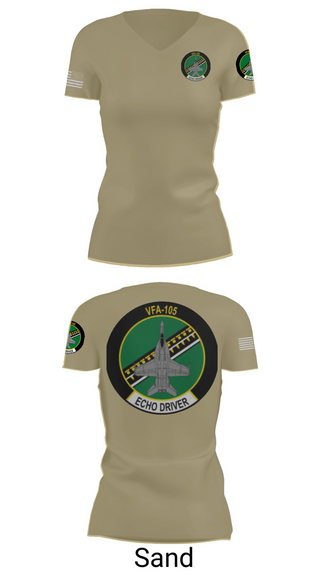 Womens Short Sleeve Vneck Shirt, VFA-105, , Teamtime, Team time, sublimation, custom sports apparel, team uniforms, spirit wear, spiritwear, sports uniforms, custom shirts, team store, custom team store, fundraiser sports, apparel fundraiser