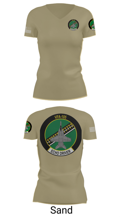 VFA-105 2831064 Women's Short Sleeve V-neck Shirt - 84