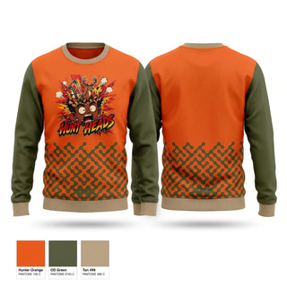 Crew Neck Sweatshirt, Hunt Heads Social Club, , Teamtime, Team time, sublimation, custom sports apparel, team uniforms, spirit wear, spiritwear, sports uniforms, custom shirts, team store, custom team store, fundraiser sports, apparel fundraiser