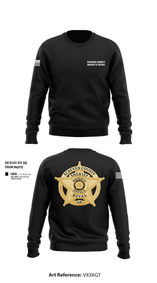 Crew Neck Sweatshirt, Screven County Sheriff’s Office, Police, Teamtime, Team time, sublimation, custom sports apparel, team uniforms, spirit wear, spiritwear, sports uniforms, custom shirts, team store, custom team store, fundraiser sports, apparel fundraiser