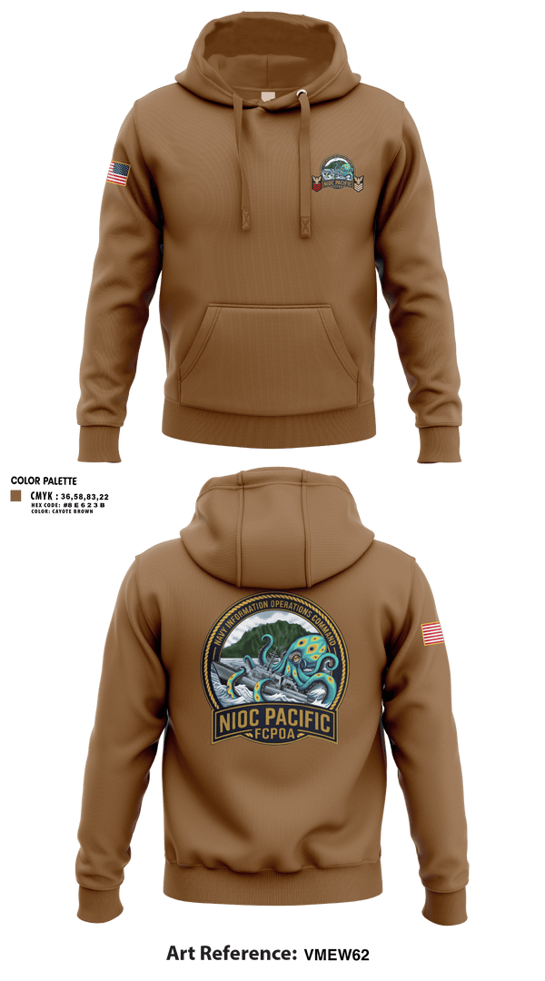 Hoodie, NIOC Pacific FCPOA, Navy, Teamtime, Team time, sublimation, custom sports apparel, team uniforms, spirit wear, spiritwear, sports uniforms, custom shirts, team store, custom team store, fundraiser sports, apparel fundraiser