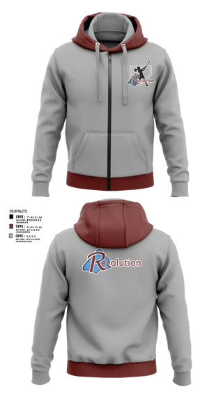 Zip Hoodie, Revolution Delco 14U White, Softball, Teamtime, Team time, sublimation, custom sports apparel, team uniforms, spirit wear, spiritwear, sports uniforms, custom shirts, team store, custom team store, fundraiser sports, apparel fundraiser