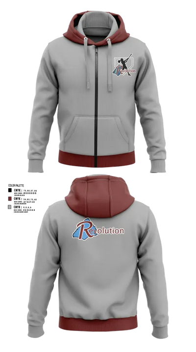 Revolution Delco 14U White 16539656 Zip Hoodie - 6