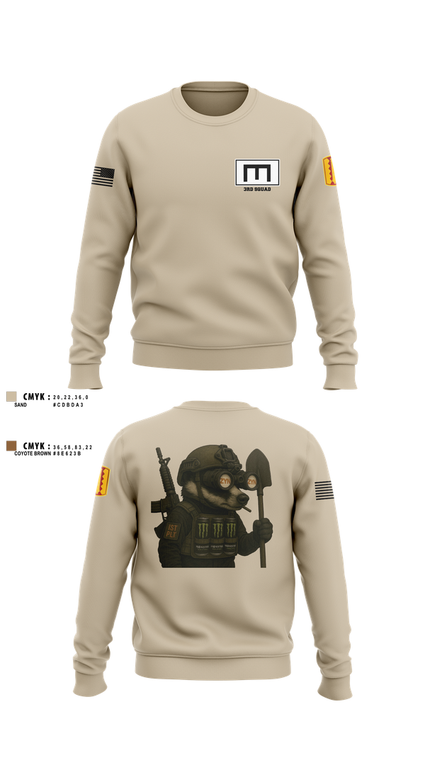 Crew Neck Sweatshirt, 180th ESC, , Teamtime, Team time, sublimation, custom sports apparel, team uniforms, spirit wear, spiritwear, sports uniforms, custom shirts, team store, custom team store, fundraiser sports, apparel fundraiser
