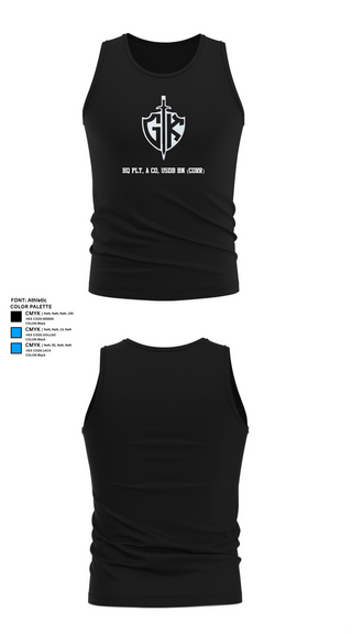 Tank Top, HQ PLT, A CO, USDB BN (CORR), , Teamtime, Team time, sublimation, custom sports apparel, team uniforms, spirit wear, spiritwear, sports uniforms, custom shirts, team store, custom team store, fundraiser sports, apparel fundraiser