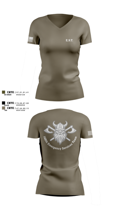 148th E.S.T. 42983044 Women's Short Sleeve V-neck Shirt - 3