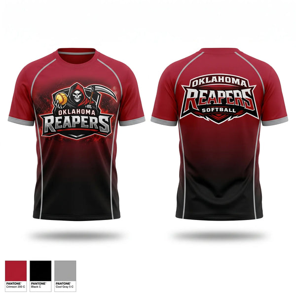 Short Sleeve Performance Shirt, Oklahoma Reapers, Softball, Teamtime, Team time, sublimation, custom sports apparel, team uniforms, spirit wear, spiritwear, sports uniforms, custom shirts, team store, custom team store, fundraiser sports, apparel fundraiser