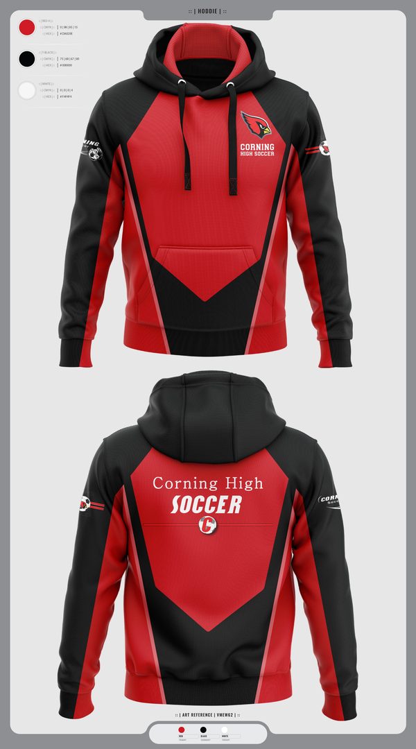 Hoodie, Corning Boys Soccer, Men's Soccer, Teamtime, Team time, sublimation, custom sports apparel, team uniforms, spirit wear, spiritwear, sports uniforms, custom shirts, team store, custom team store, fundraiser sports, apparel fundraiser