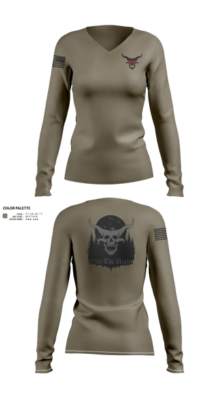 Womens Long Sleeve Vneck Shirt, OTN, , Teamtime, Team time, sublimation, custom sports apparel, team uniforms, spirit wear, spiritwear, sports uniforms, custom shirts, team store, custom team store, fundraiser sports, apparel fundraiser